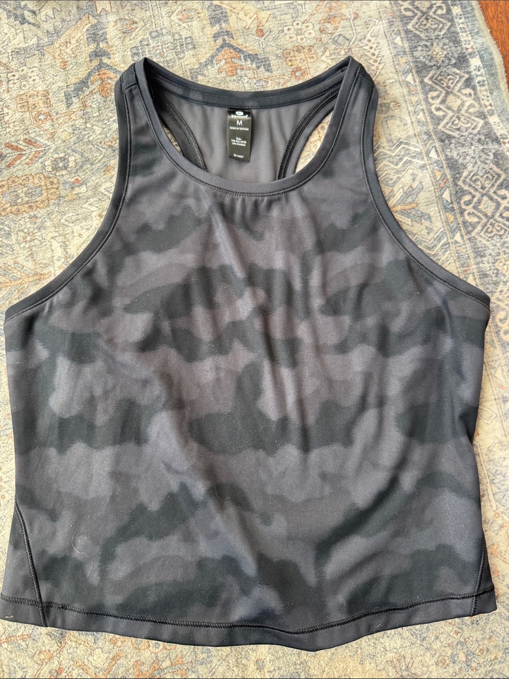Athletic Gray & Black Camo Racerback Tank